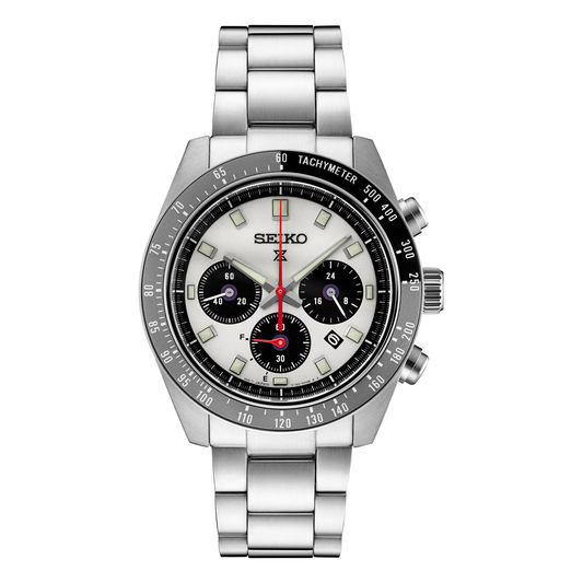 Seiko Prospex Speedtimer SSC911 Solar Chronograph Silver Dial Men's Watch