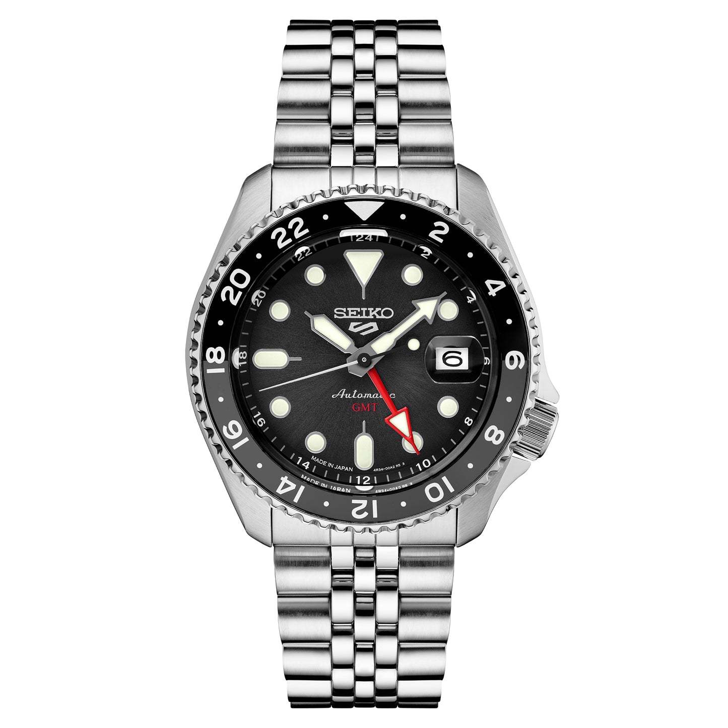 Seiko Men's Automatic 5 Sports Stainless Steel Bracelet Watch 43mm SSK001