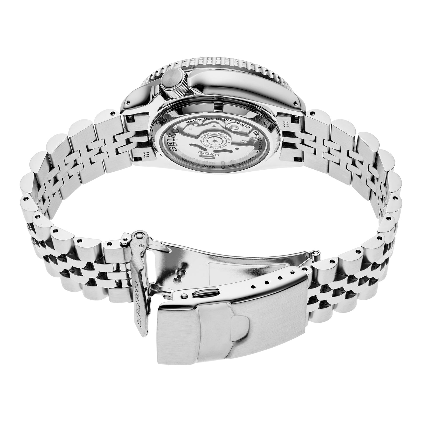 Seiko Men's Automatic 5 Sports Stainless Steel Bracelet Watch 43mm SSK001