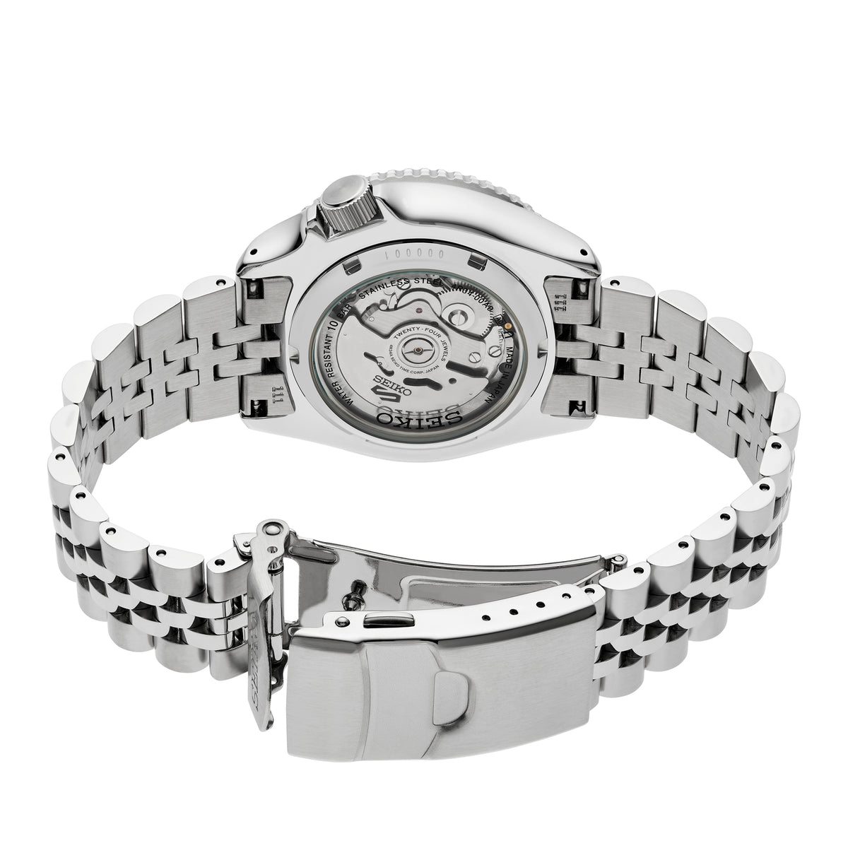 Seiko 5 Men's Sports Automatic GMT Silver Dial Watch SSK033