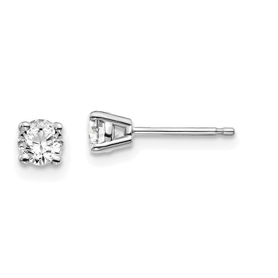14kt White Gold .30ct I1 J-K Diamond Stud Push-on Post Earrings