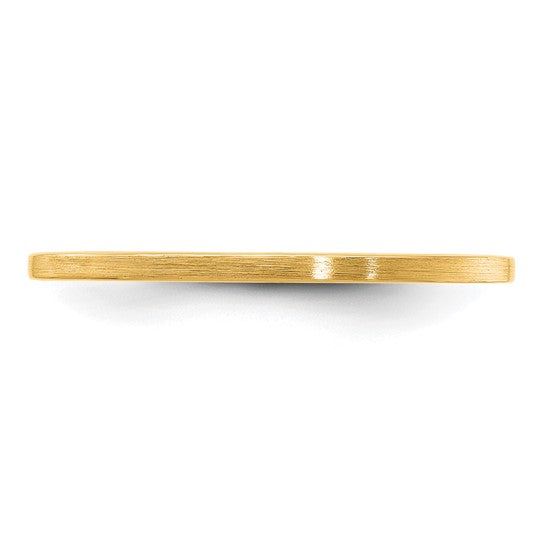 14KT Yellow Gold 1.2mm Flat Satin Stackable Band Size 10