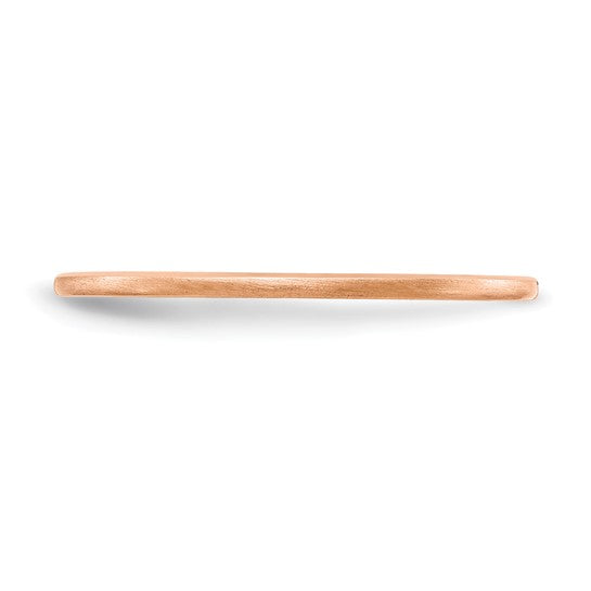 14KT Rose Gold 1.2mm Half Round Satin Stackable Band Size 5