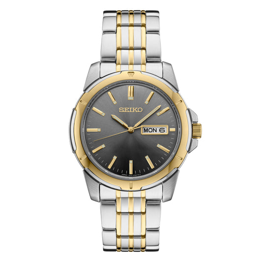 Seiko Essentials Quartz Grey Dial Men's Watch SUR356