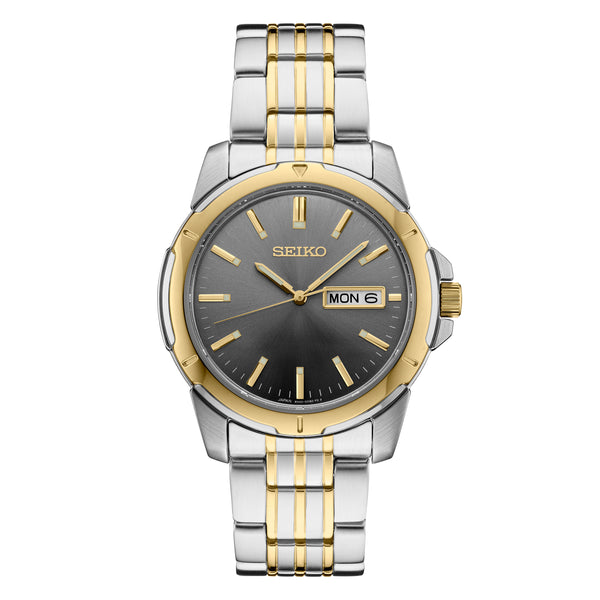Seiko Essentials Quartz Grey Dial Men's Watch SUR356