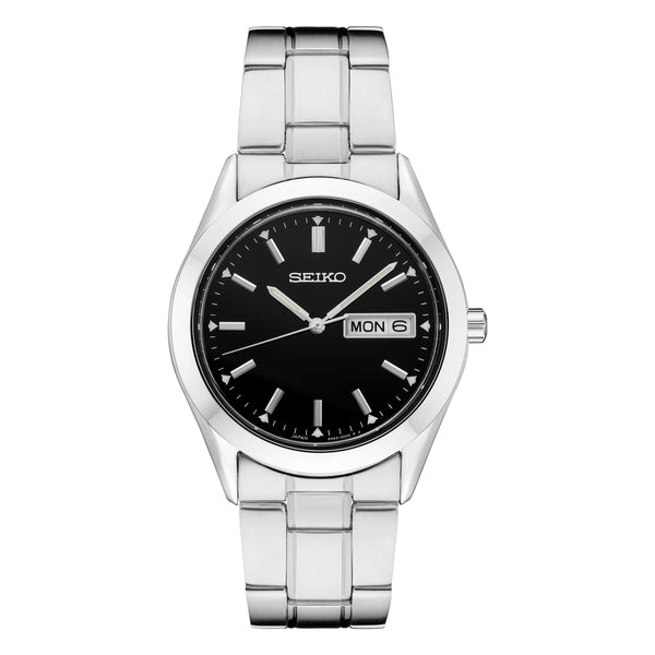 Seiko Essentials Quartz Black Dial Men's Watch SUR361