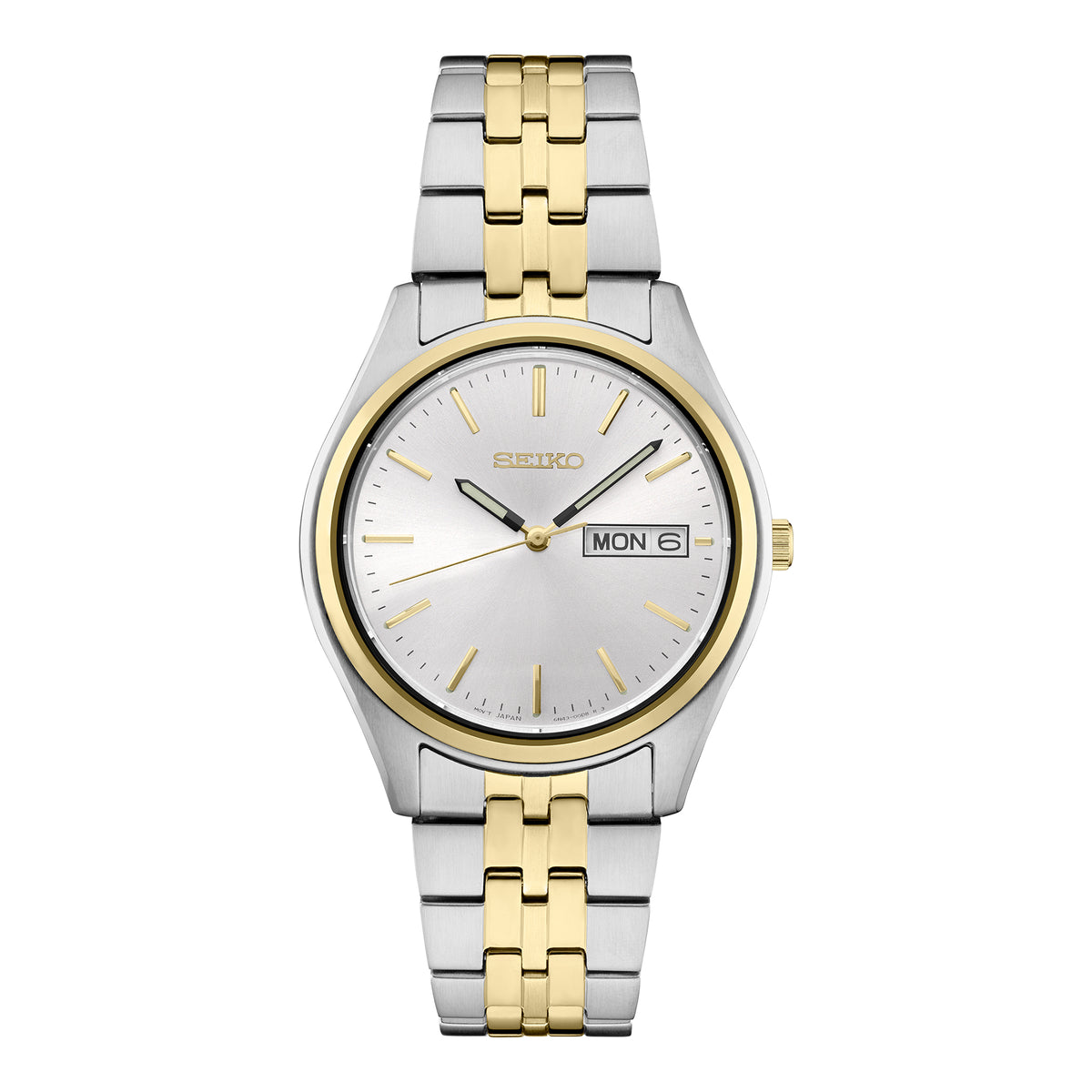 Seiko Men's Essentials SS TT Quartz White Dial Watch