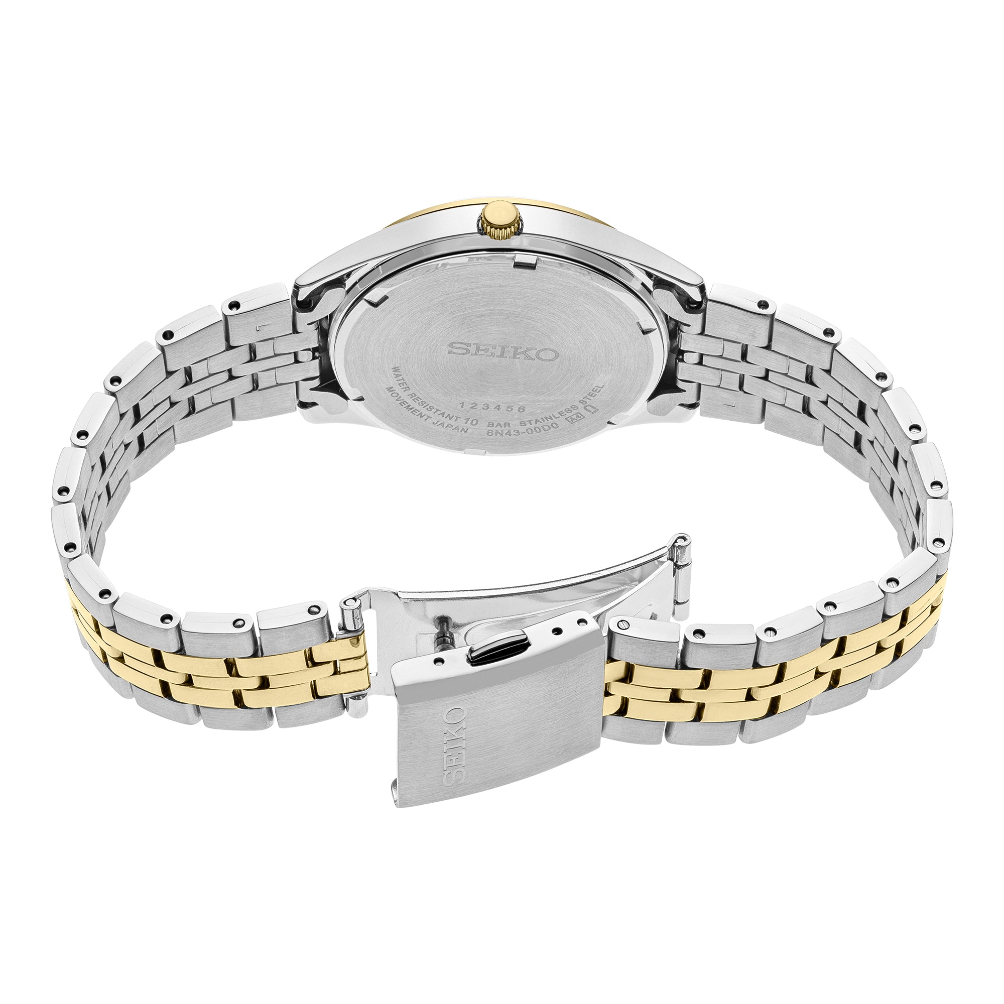 Seiko Men's Essentials SS TT Quartz White Dial Watch