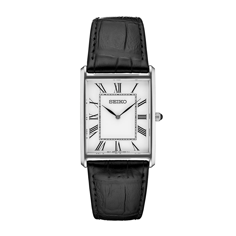 SEIKO Essentials Sterling Silver Quartz White Dial Watch