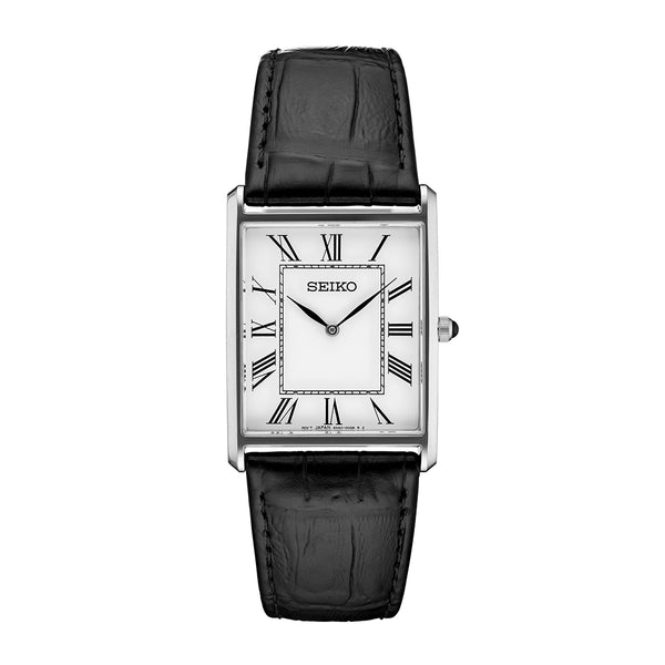 SEIKO Essentials Sterling Silver Quartz White Dial Watch