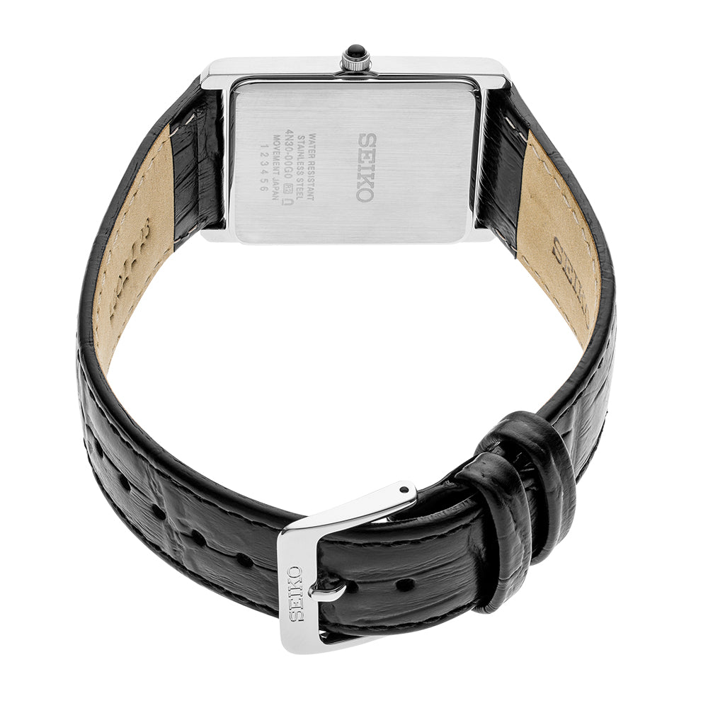SEIKO Essentials Sterling Silver Quartz White Dial Watch
