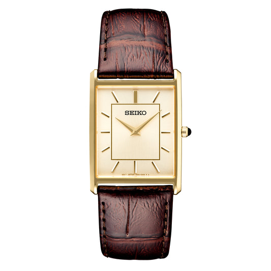 Seiko Men's Square Design Quartz Watch SWR064