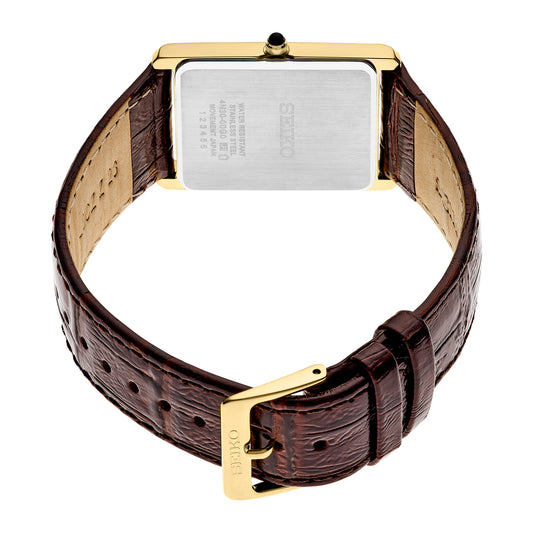 Seiko Men's Square Design Quartz Watch SWR064