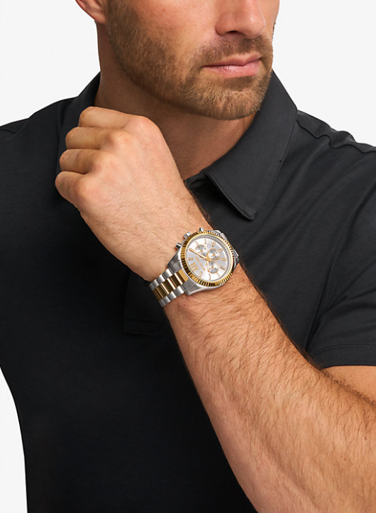 Michael Kors His and Her's Two-Tone Lexington Watch Set (Quartz/3 Hand Watch)