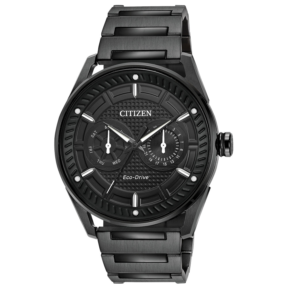 Men's Drive from Citizen Eco-Drive® CTO Black IP Watch with Black Dial (Model: BU4025-59E)
