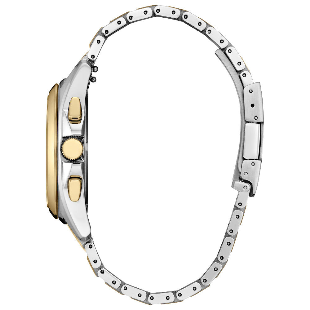 Citizen Eco-Drive Sport Luxury Green Dial Two-Tone Stainless Steel Bracelet Watch 40mm