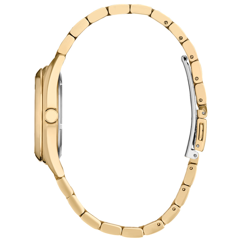 Citizen Eco-Drive Sport Luxury Diamond White Dial Yellow Gold-Tone Watch 33mm