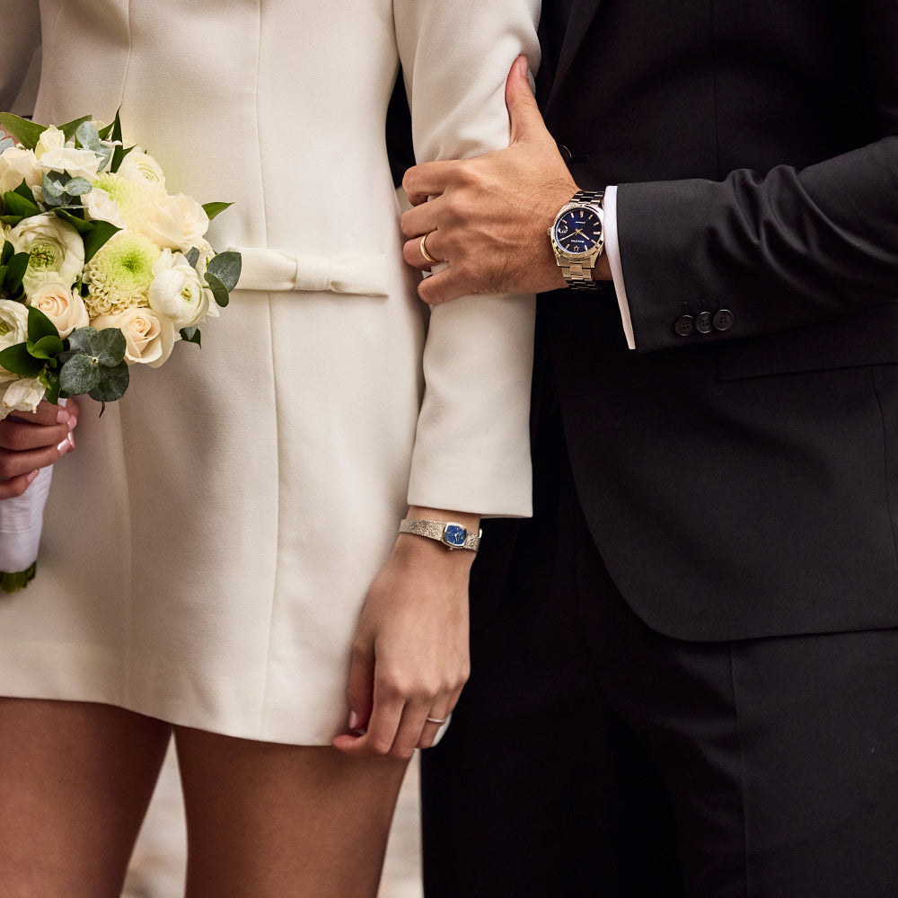 Men’s Bulova Dress Classic Surveyor Automatic Watch with Blue Dial (Model: 96B436)