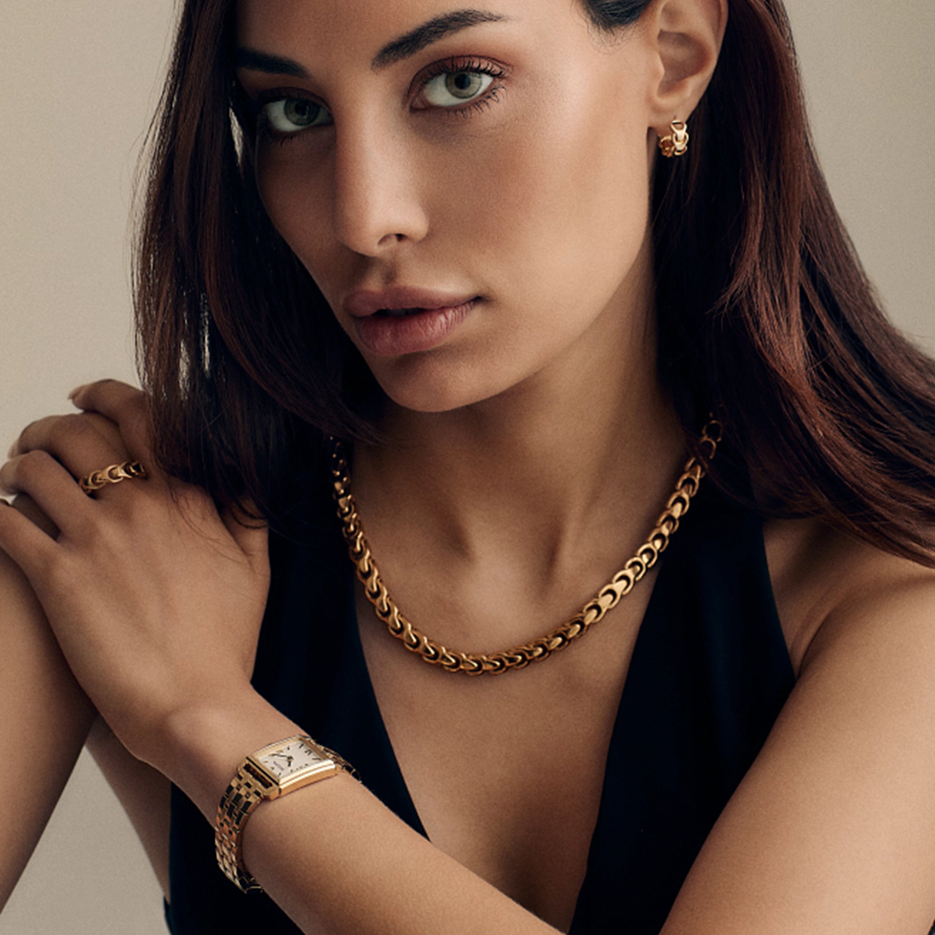 Bulova Sutton Mother-of-Pearl Dial Gold-Tone Stainless Steel Bracelet Watch 21mm - 97L177