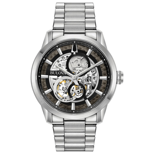 Men's Bulova Classic Sutton Automatic Skeleton Dial Bracelet Watch | 43mm