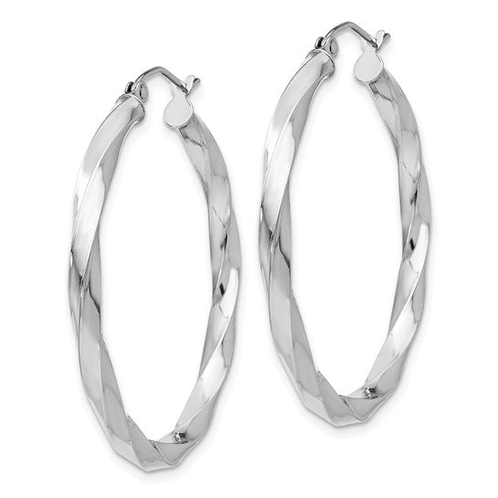 14kt White Gold 3mm Twist