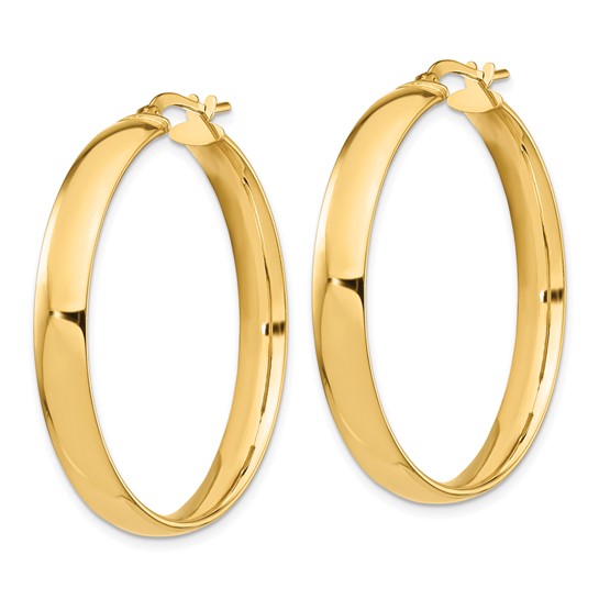 14kt Yellow Gold High Polished 5mm Hoop Earrings