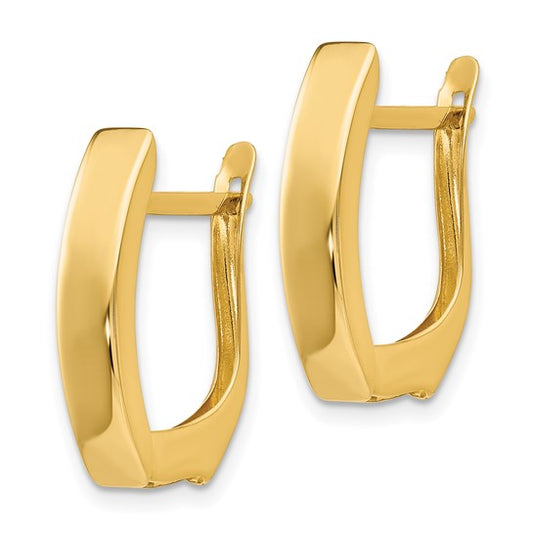 14KT Yellow Gold Gold Polished Hinged Post Earrings