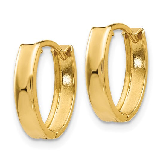 14kt Yellow Gold Polished Hinged Hoop Earrings