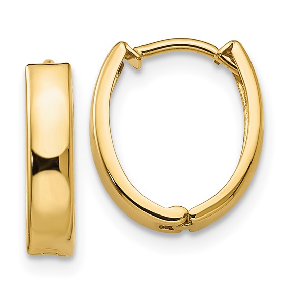14kt Yellow Gold Polished Hinged Hoop Earrings