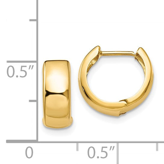 14kt Hinged Hoop Earrings