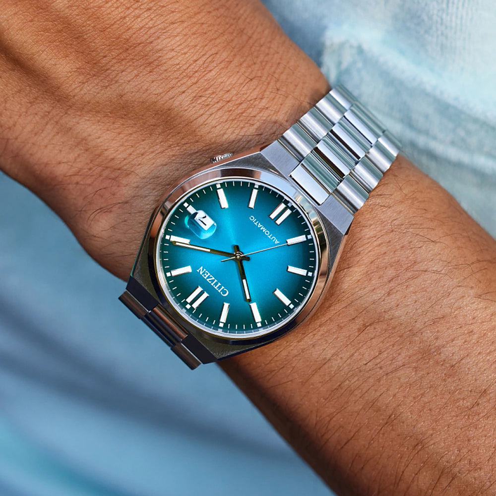 Citizen Tsuyosa Automatic Teal Dial Stainless Steel Watch 40mm - NJ0151-53X