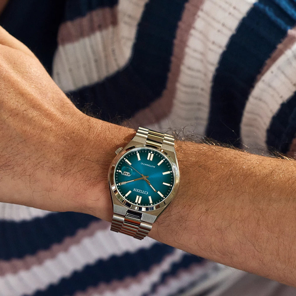 Citizen Tsuyosa Automatic Teal Dial Stainless Steel Watch 40mm - NJ0151-53X