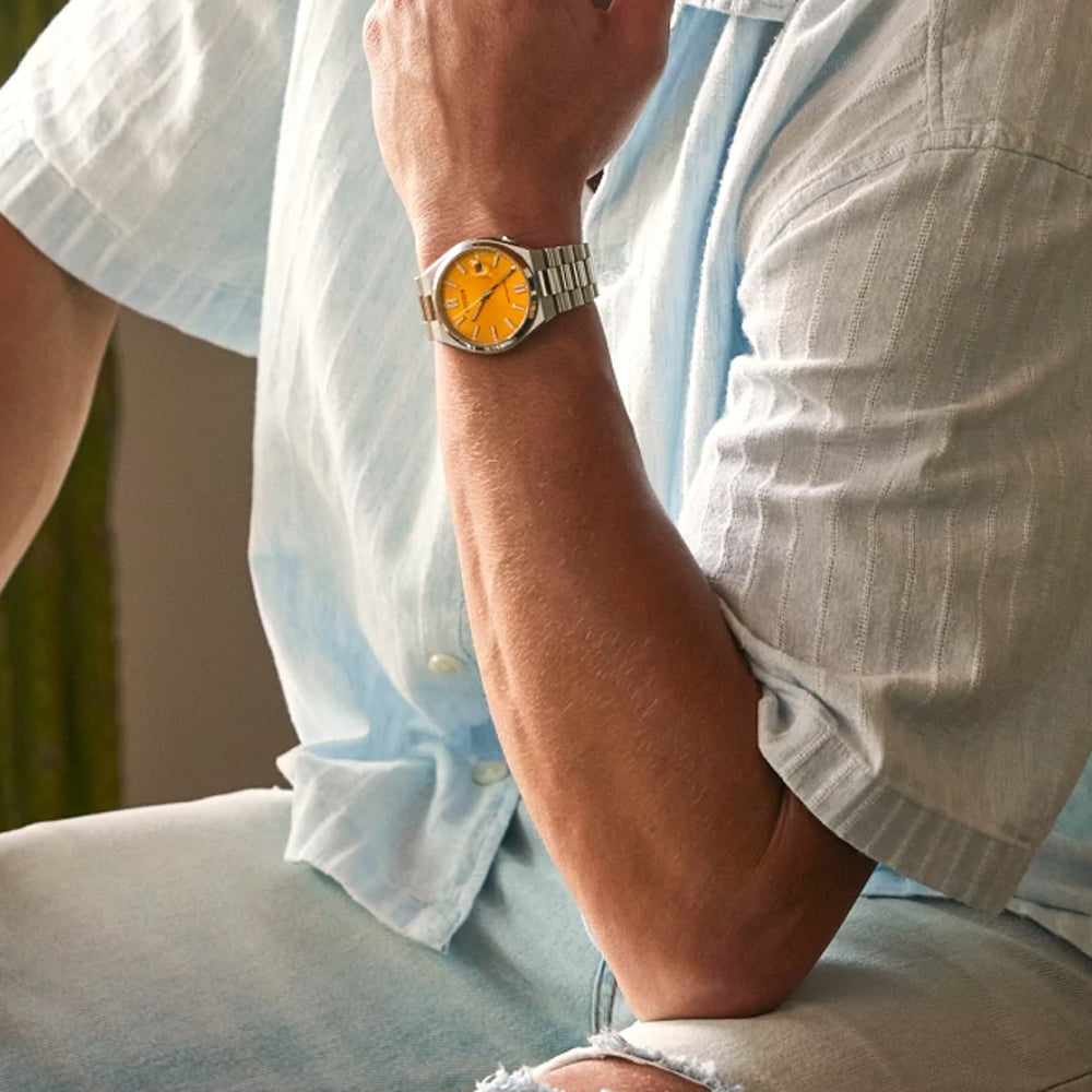 Citizen Tsuyosa Yellow Dial and Stainless Steel Bracelet Watch 40mm NJ0150-56Z