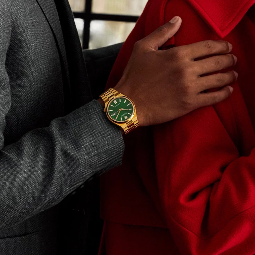 Citizen Tsuyosa Automatic Green Dial Yellow Gold-Tone Watch 40mm