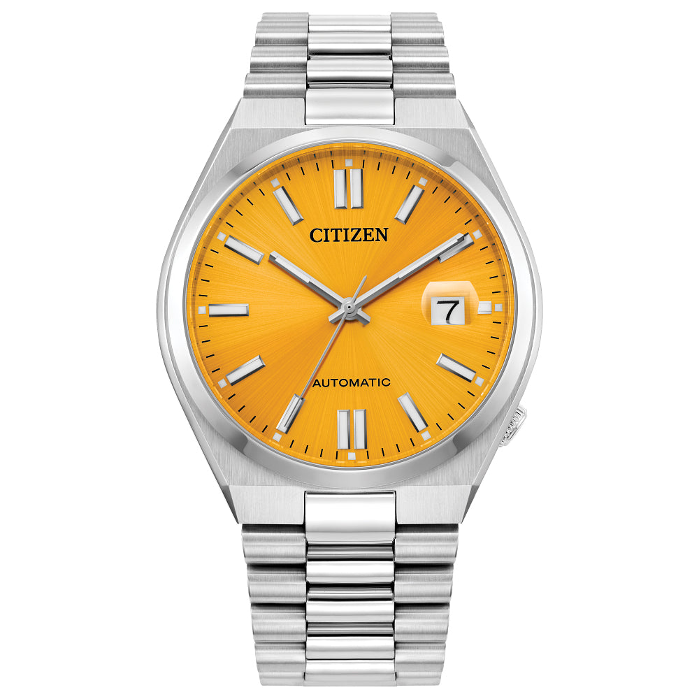Citizen Tsuyosa Yellow Dial and Stainless Steel Bracelet Watch 40mm NJ0150-56Z