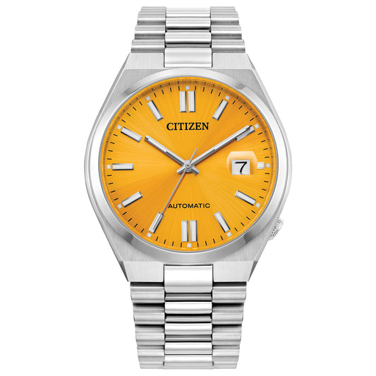 Citizen Tsuyosa Yellow Dial and Stainless Steel Bracelet Watch 40mm