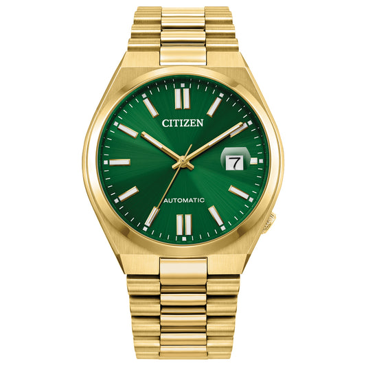 Citizen Tsuyosa Automatic Green Dial Yellow Gold-Tone Watch 40mm