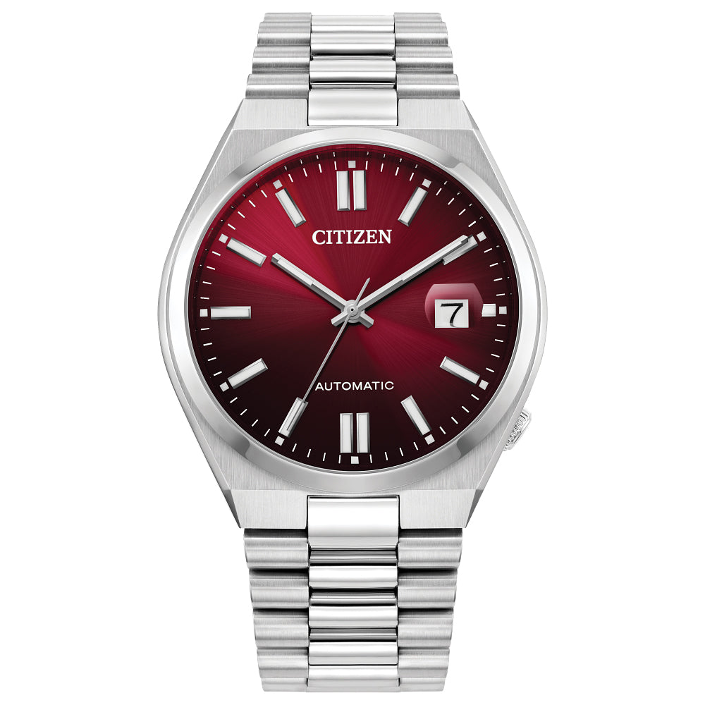Citizen Tsuyosa Automatic Burgundy Dial Stainless Steel Bracelet Watch 40mm