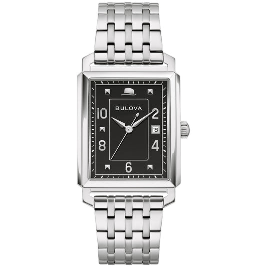 Bulova Frank Sinatra 'The Very Thought of You' Collection Rectangular Black Dial Watch Gift Set