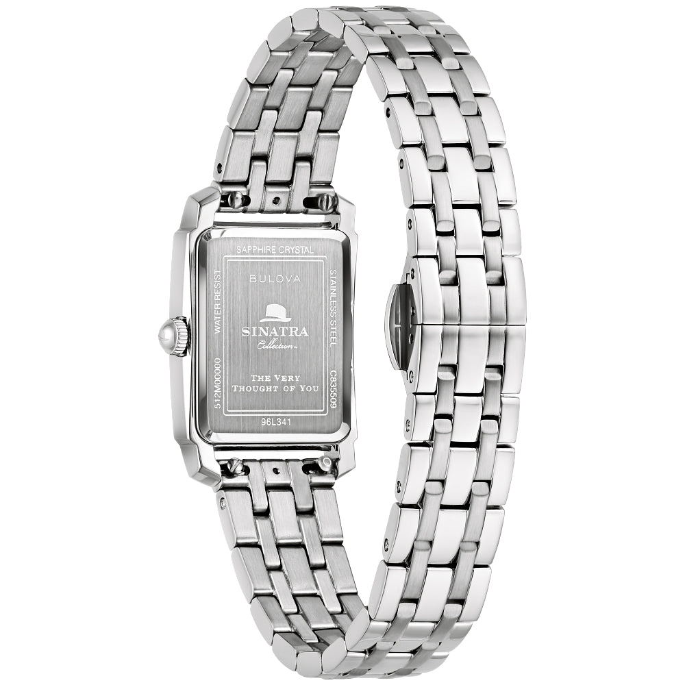 Bulova Frank Sinatra 'The Very Thought of You' Collection Rectangular Black Dial Watch Gift Set