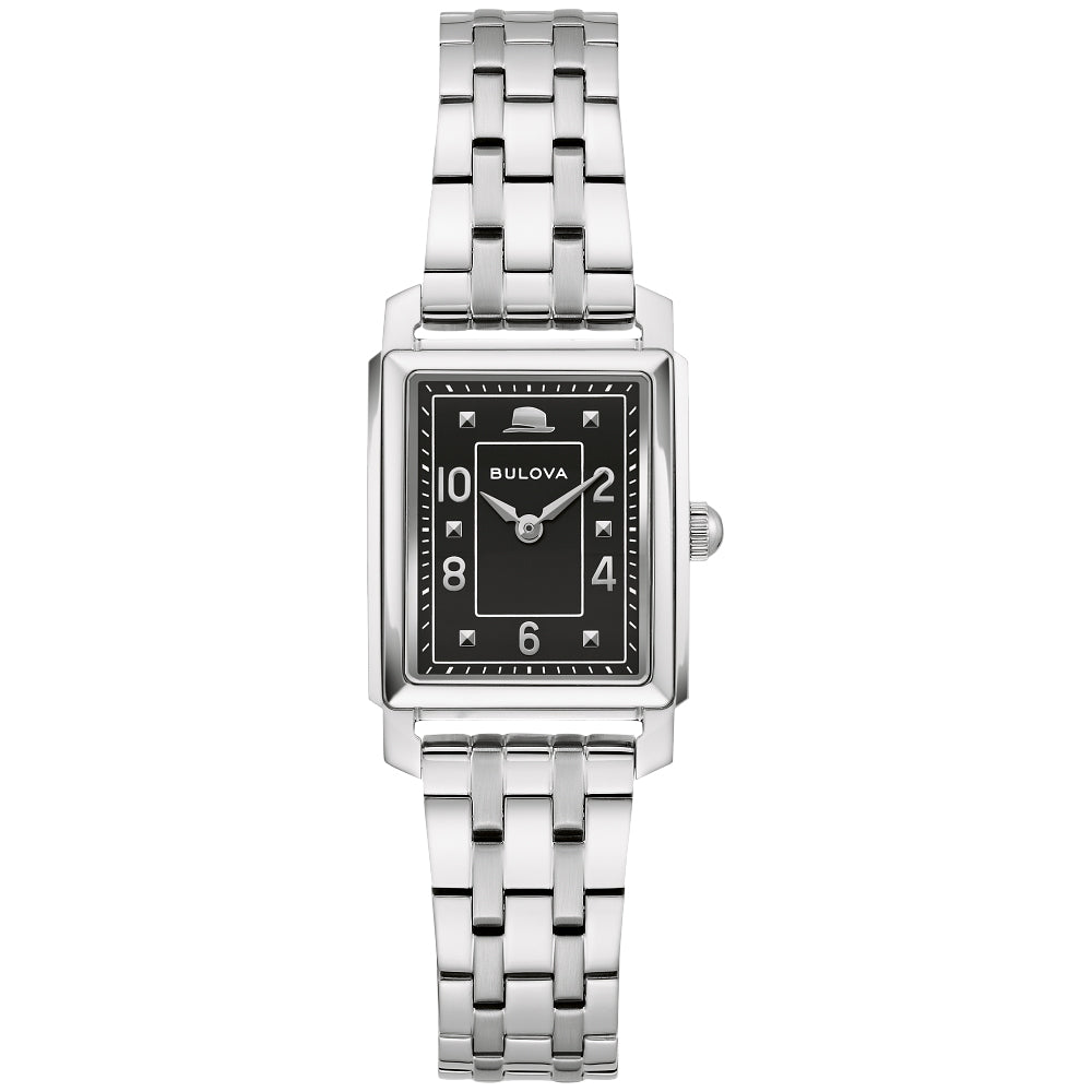 Bulova Frank Sinatra 'The Very Thought of You' Collection Rectangular Black Dial Watch Gift Set