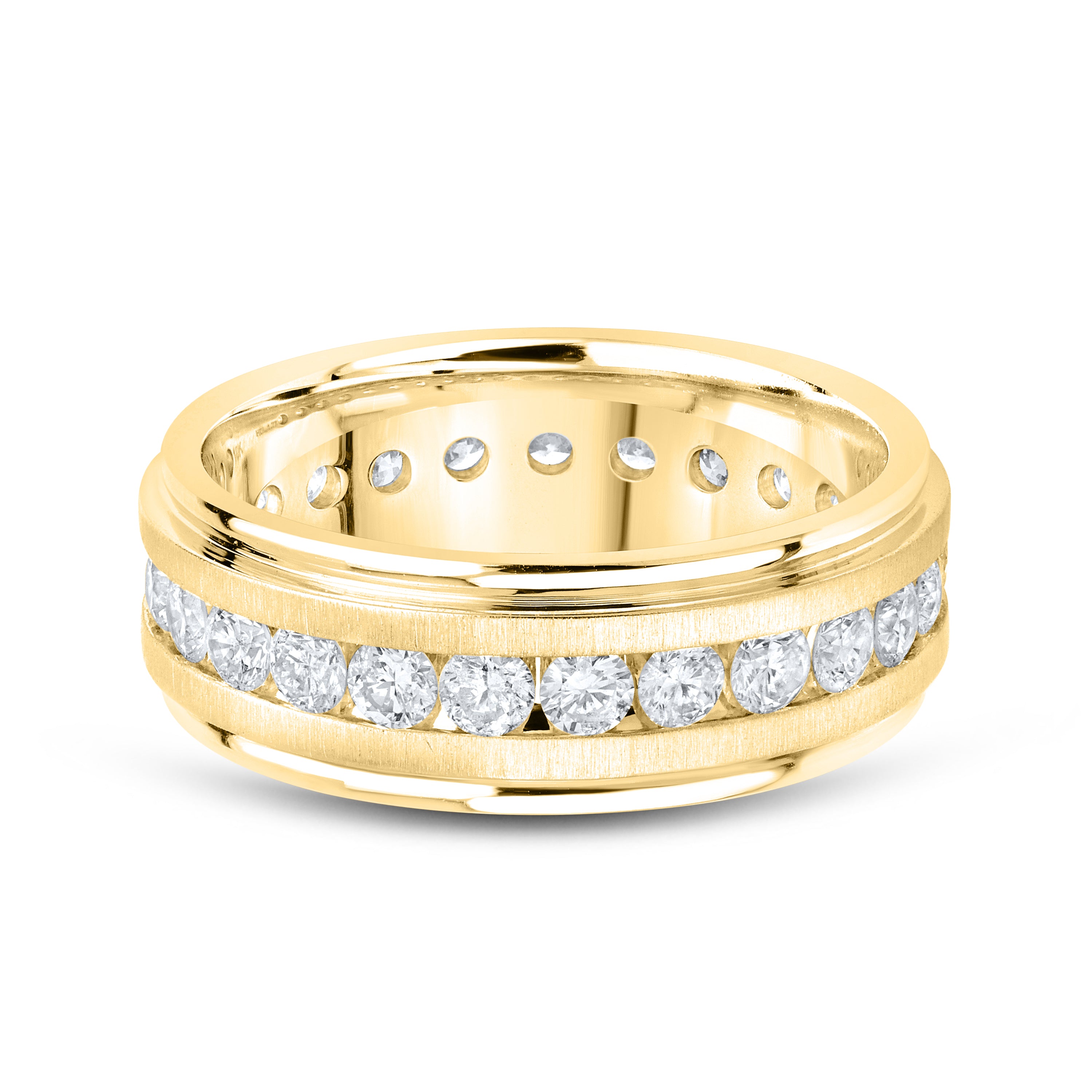 10KT YELLOW GOLD 1.62 CTW MEN’S DIAMOND BAND