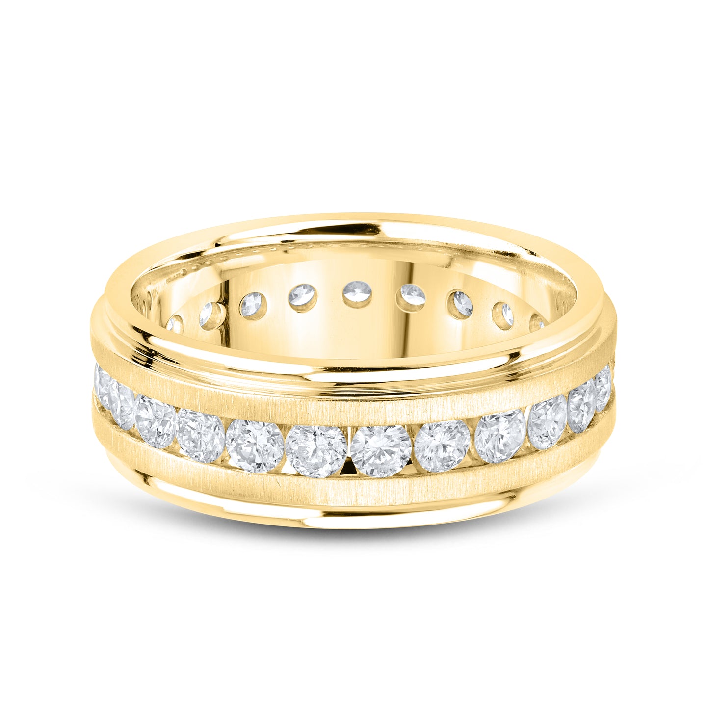 10KT YELLOW GOLD 1.62 CTW MEN’S DIAMOND BAND