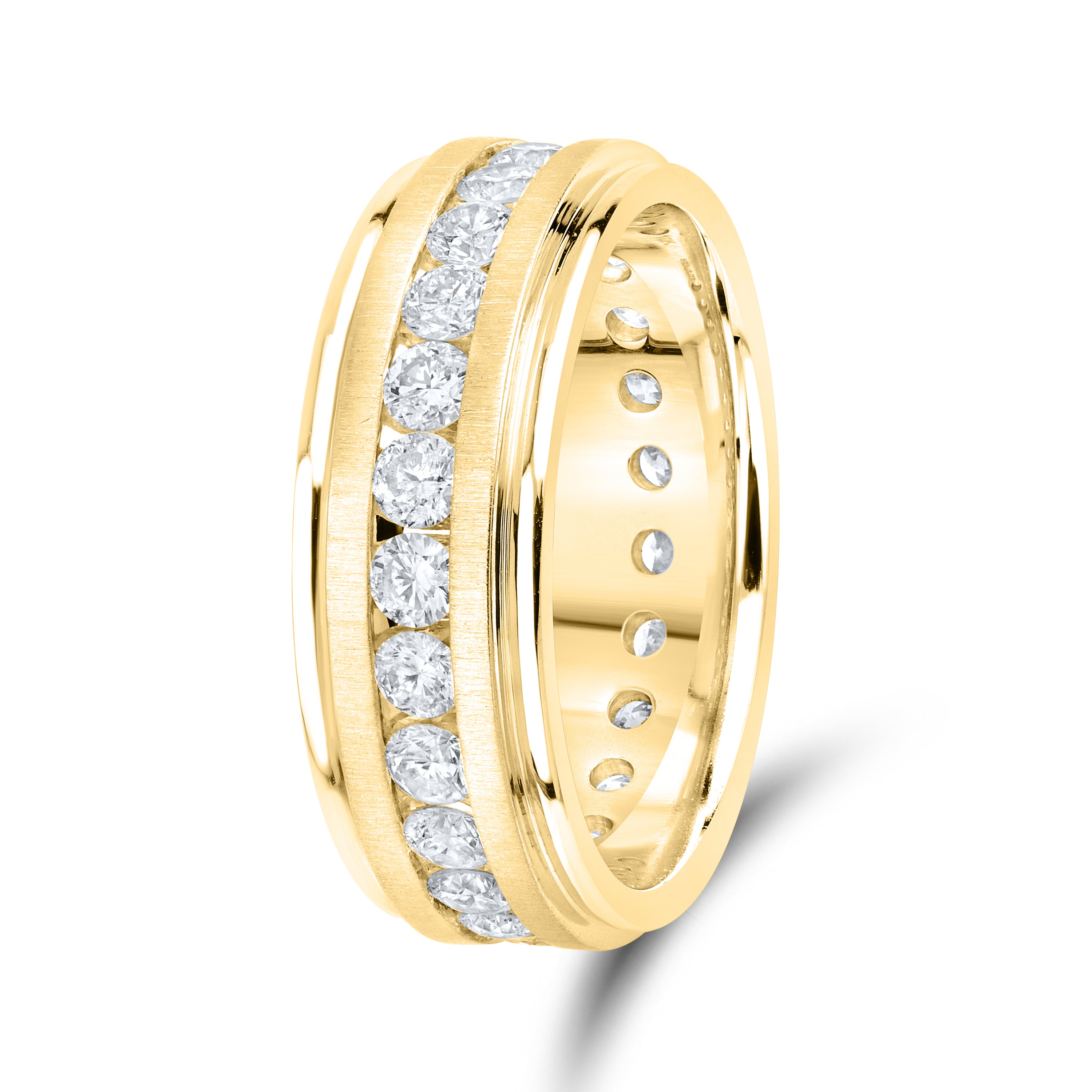 10KT YELLOW GOLD 1.62 CTW MEN’S DIAMOND BAND