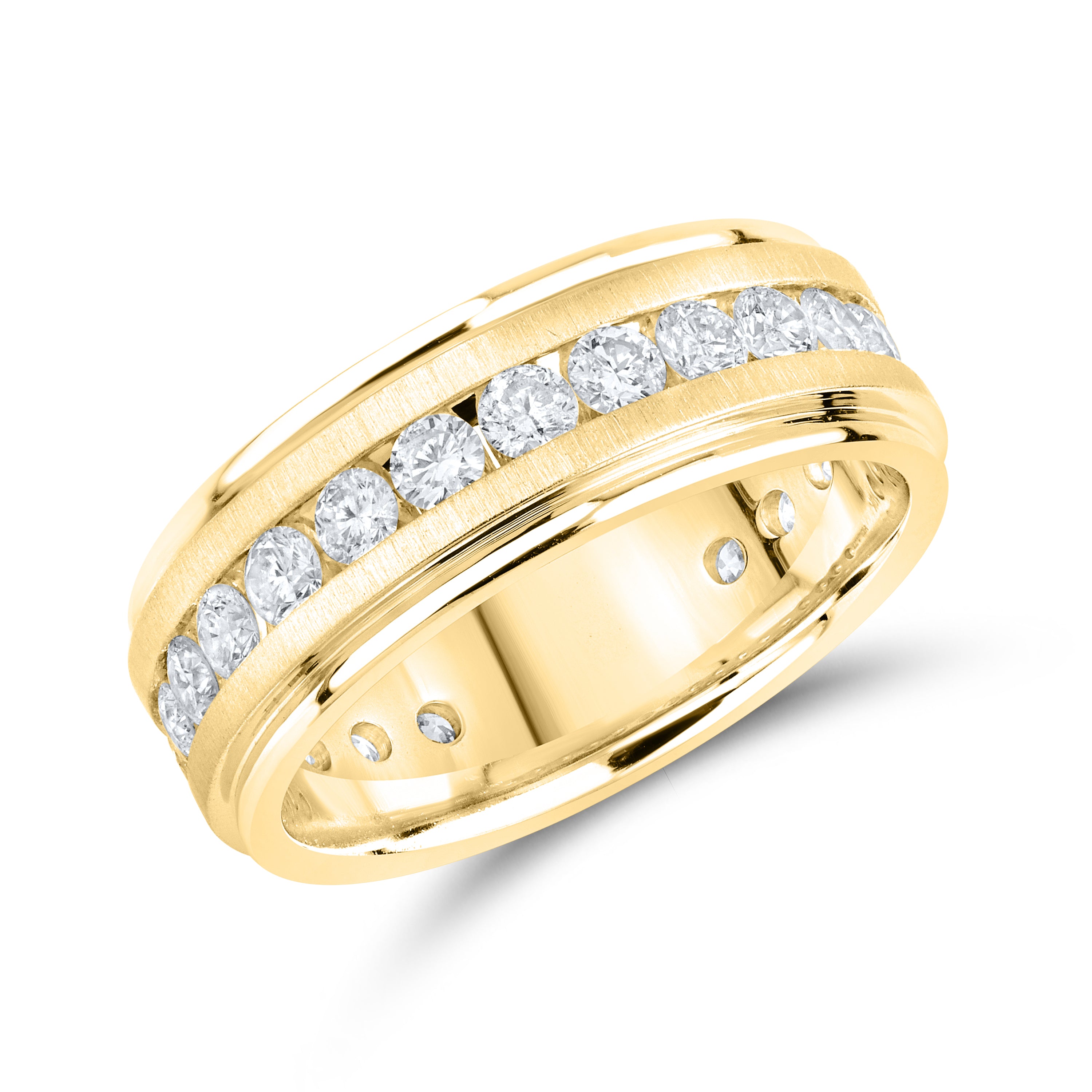 10KT YELLOW GOLD 1.62 CTW MEN’S DIAMOND BAND