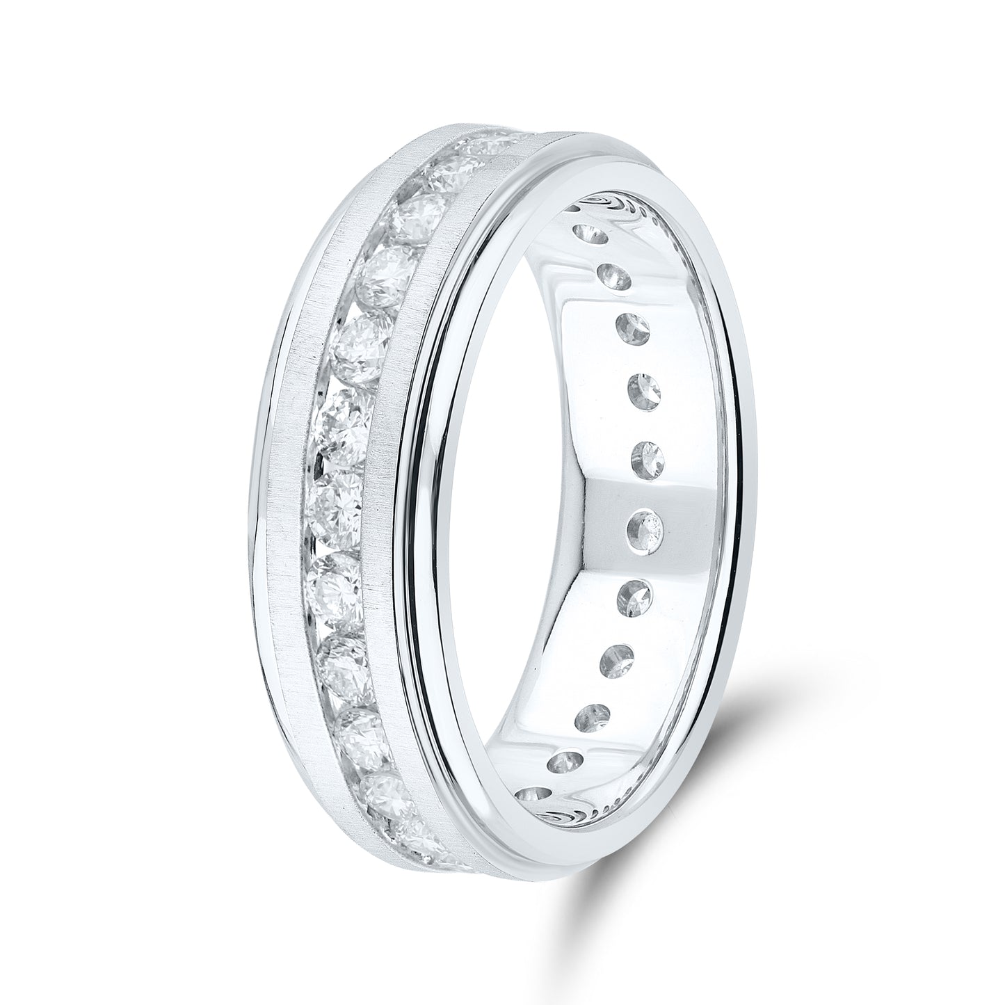 10kt White Gold 1.80 CTW Men’s Eternity  Diamond Band