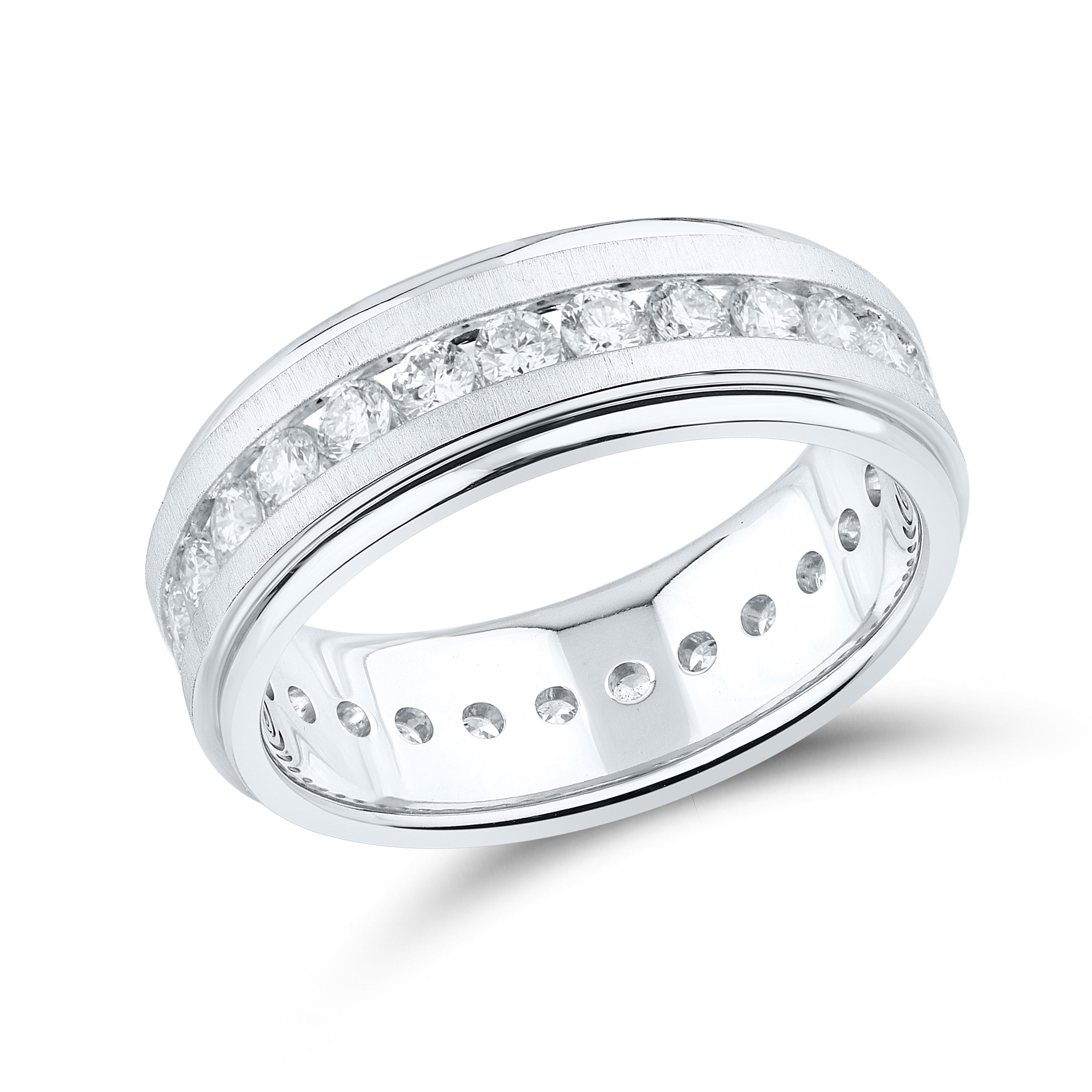 10kt White Gold 1.80 CTW Men’s Eternity  Diamond Band