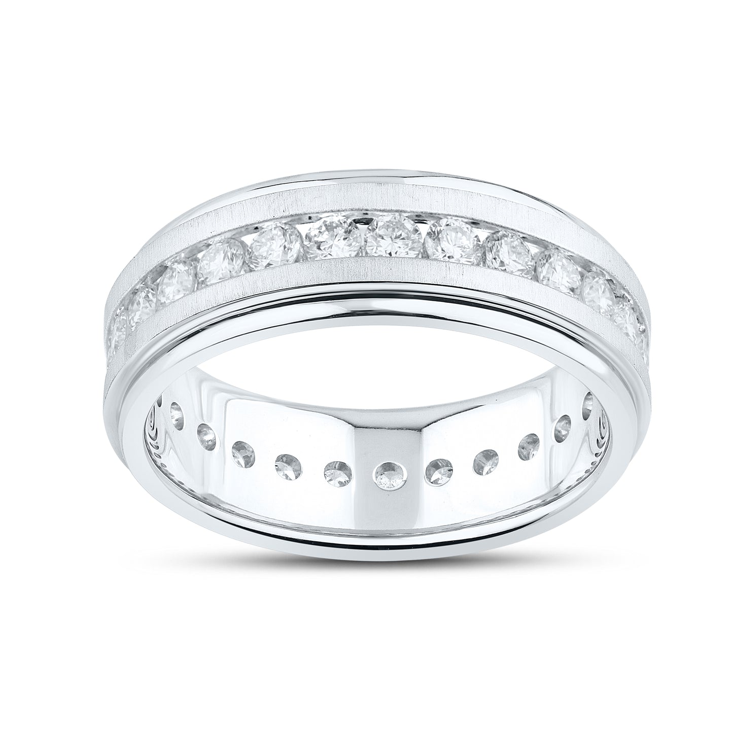 10kt White Gold 1.80 CTW Men’s Eternity  Diamond Band
