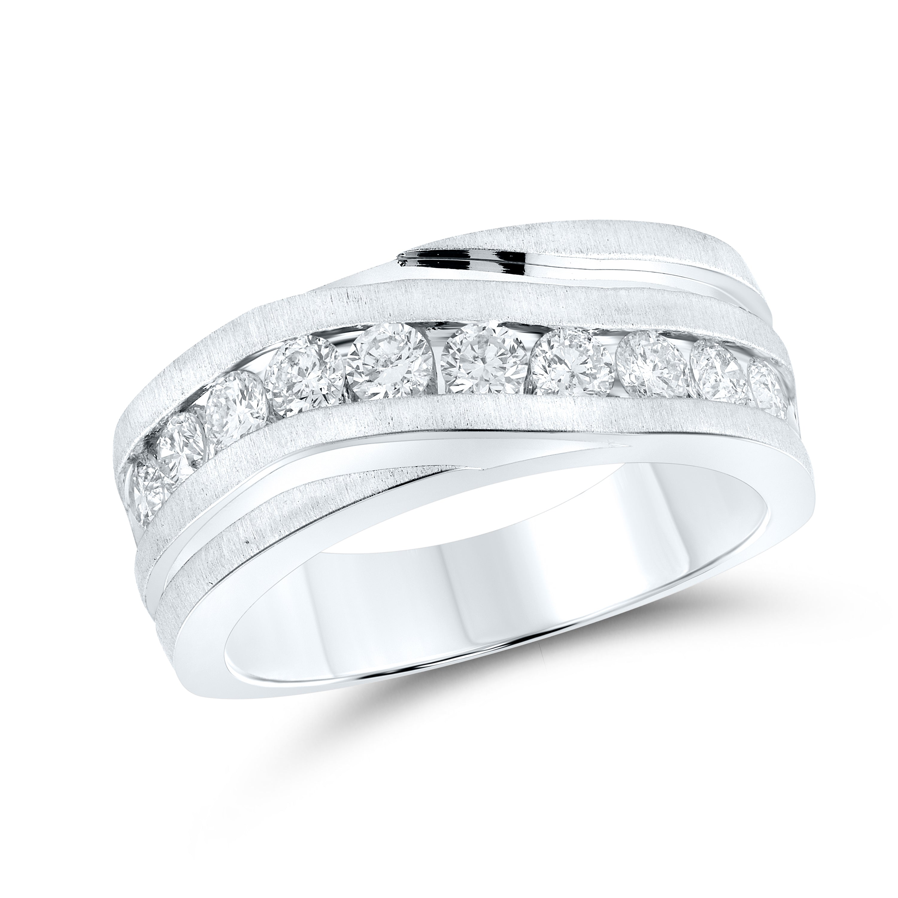 10KT WHITE GOLD 1.09 CTW MEN'S DIAMOND RING