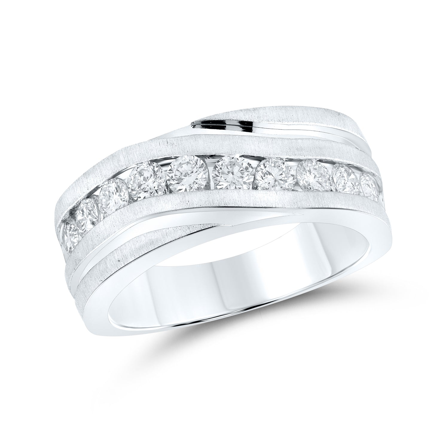 10KT WHITE GOLD 1.09 CTW MEN'S DIAMOND RING